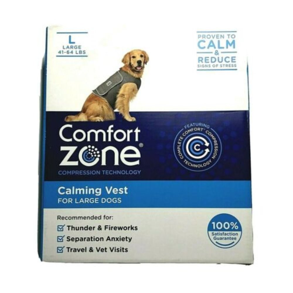 Calming Vest for Dogs Comfort Zone Compression Technology Size Large